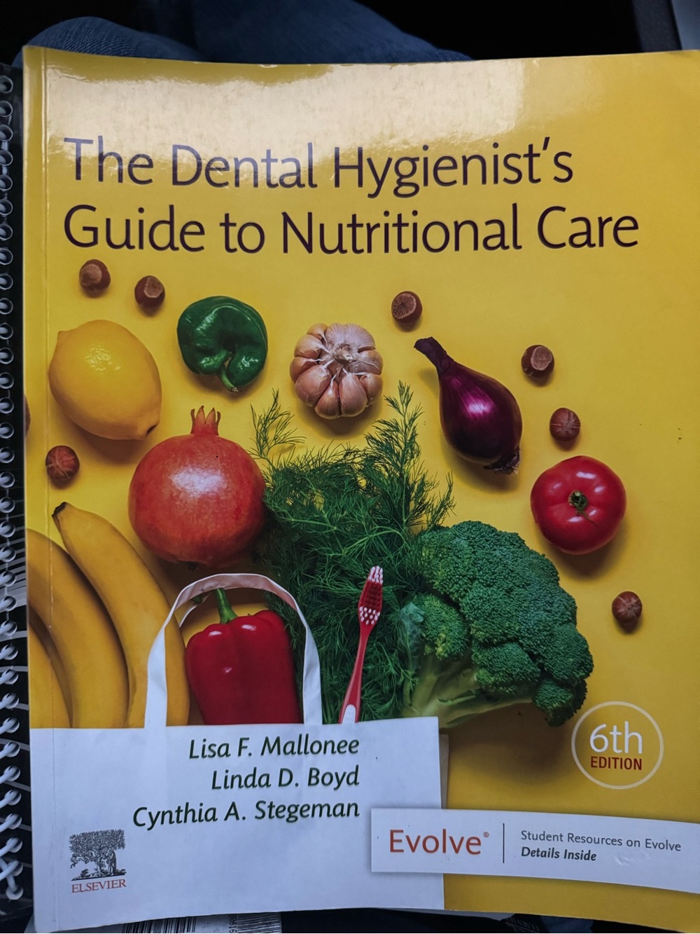 6th edition Dental Hygienist's Guide to Nutritional Care - Bright Yellow Cover